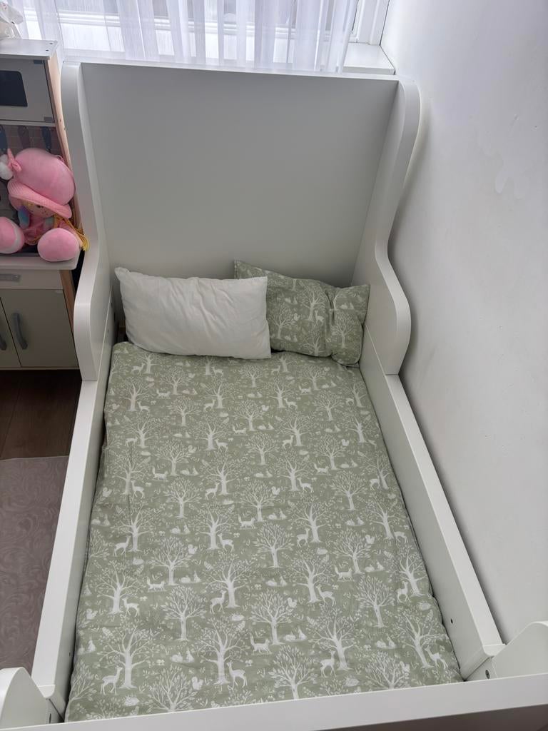 Meegroeibed, Ophalen, Zo goed als nieuw, 180 cm of meer, 70 tot 85 cm