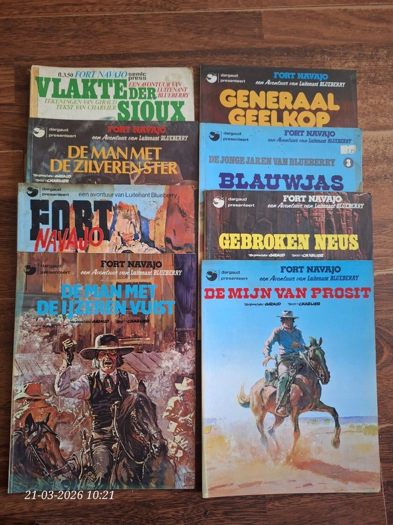 Fort Navajo & Luitenant Blueberry stripboeken (7 stuks), Boeken, Stripboeken, Gelezen, Meerdere stripboeken, Ophalen of Verzenden