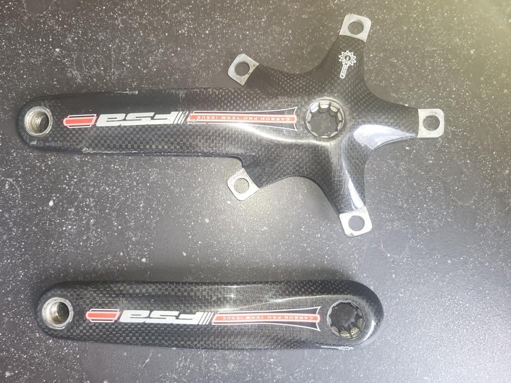 FSA Carbon Pro Team Issue crankstel, Fietsen en Brommers, Fietsonderdelen, Crankstel of Pedalen, Gebruikt, FSA, Ophalen of Verzenden