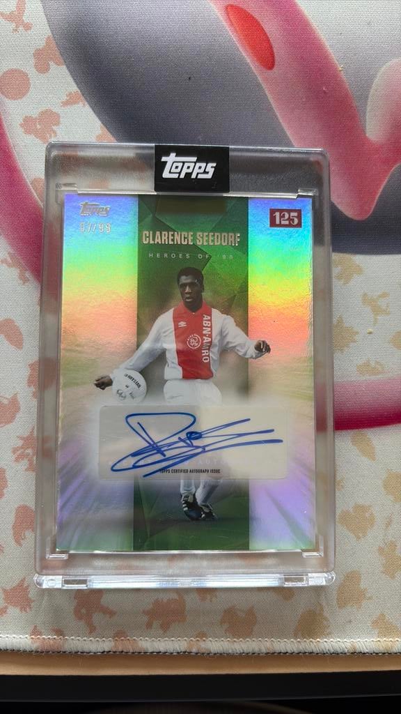 Topps ajax 125 clarence seedorf autograph /99, Verzamelen, Ophalen of Verzenden, Nieuw, Ajax, Spelerskaart