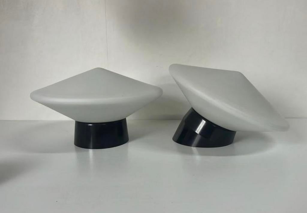 RAAK discus Mid Century lamp opaalglas bakeliet model B1410, Huis en Inrichting, Ophalen of Verzenden, Zo goed als nieuw, Glas