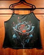 stoere gothic top Roos zilver rood 48/50, Kleding | Dames, Ophalen of Verzenden, Nieuw, Rood, Shirt of Top