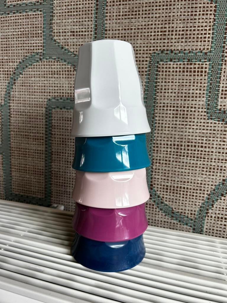 Bekers klein Rice melamine 5 stuks, Overige materialen, Gebruikt, Overige typen, Ophalen of Verzenden