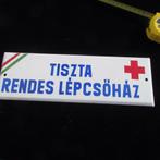 Emaille bordje uit Hongarije, Ophalen of Verzenden