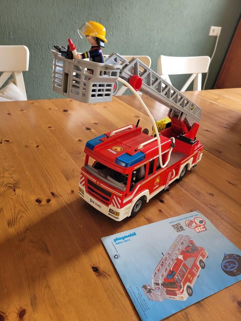 Brandweerwagen Ladderwagen Playmobil, Ophalen, Zo goed als nieuw