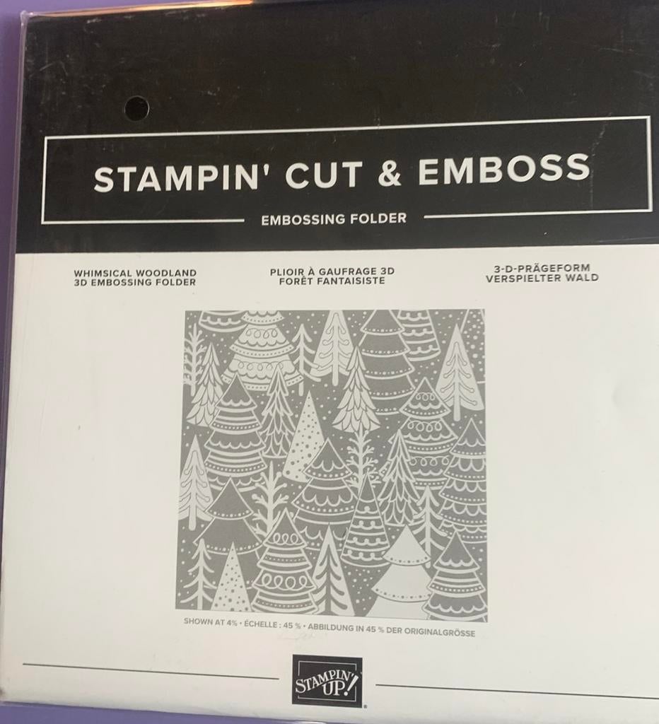 Whimsical Woodland 3D Embossing Folder Stampin Up NIEUW, Ophalen of Verzenden, Nieuw, Overige thema's, Pons of Mal