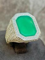 925 Zilveren Ring met Edelsteen, 19 tot 20, Heer, Nieuw, Ophalen of Verzenden