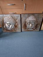 2 canvas 3D boeda's schilderijen 55 x 55 cm, Ophalen of Verzenden