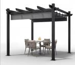 Luxe Pergola Zonwering Uitschuifbaar 3x3 - Aluminium Grijs, Tuin en Terras, Overkappingen, Verzenden, Nieuw, Tuinpaviljoen