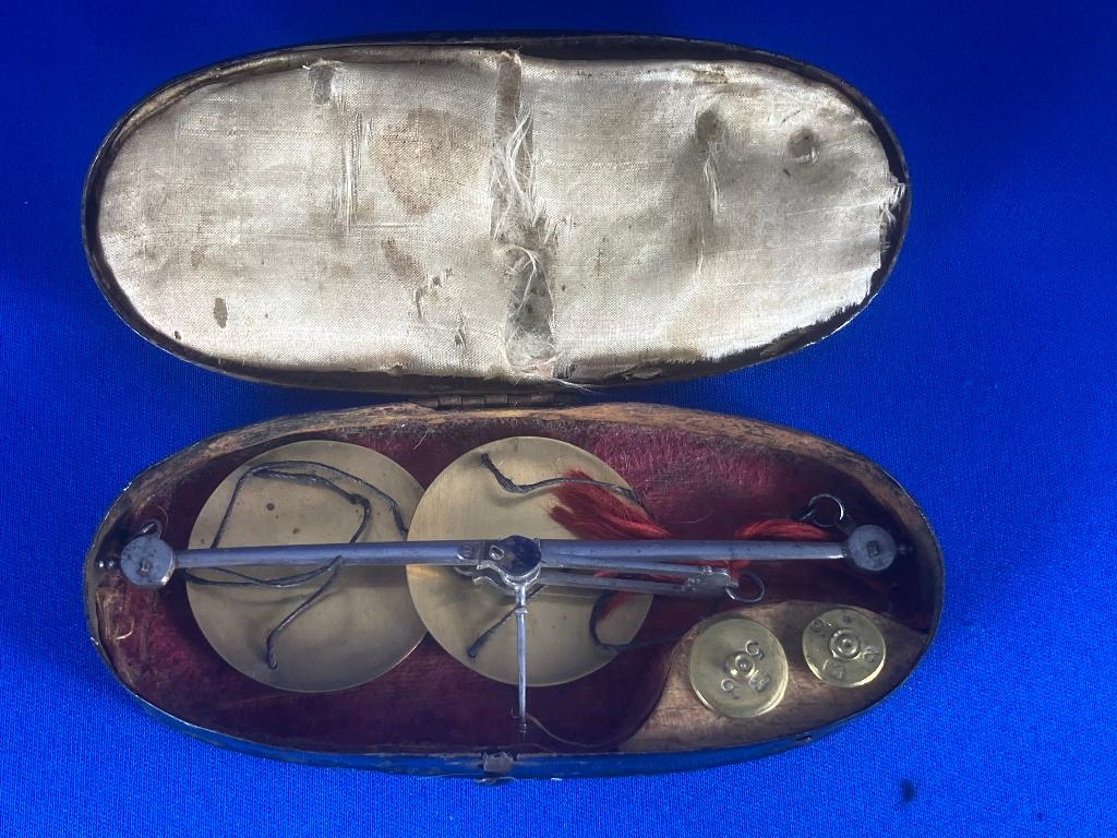 Antiek goudweegschaaltje 18e/19e eeuw, Antiek en Kunst, Antiek | Gereedschap en Instrumenten, Ophalen of Verzenden