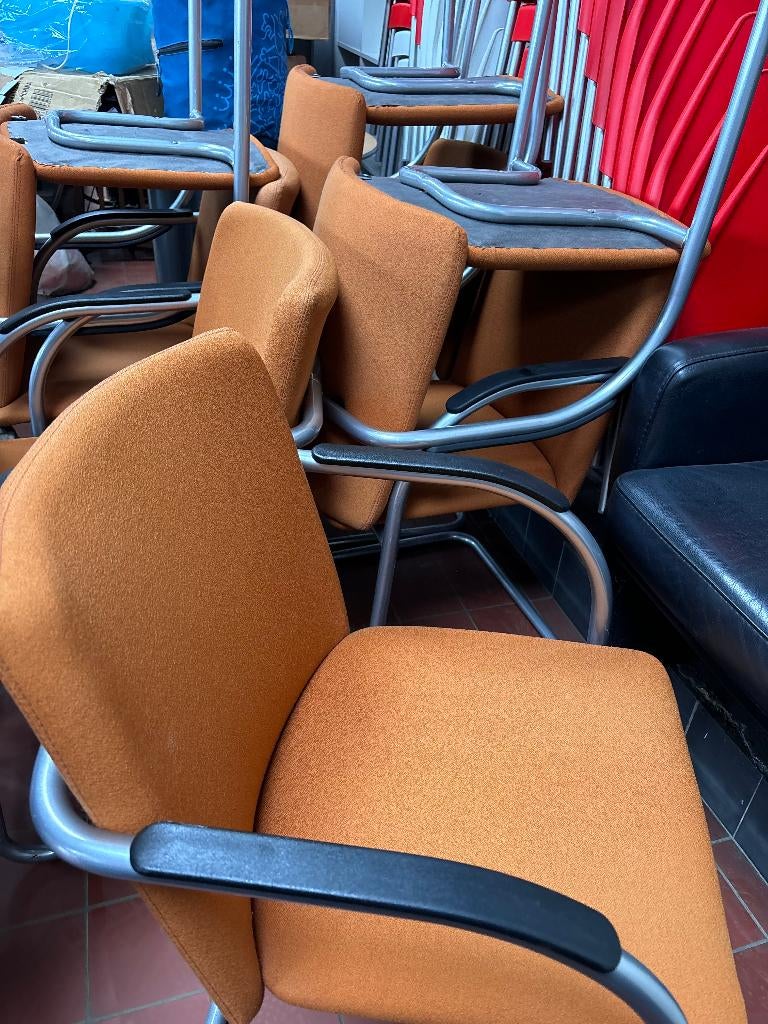Lande Sledeframe Stoelen Donker Oranje Projectstof, Ophalen, Gebruikt, Overige kleuren, Praktisch