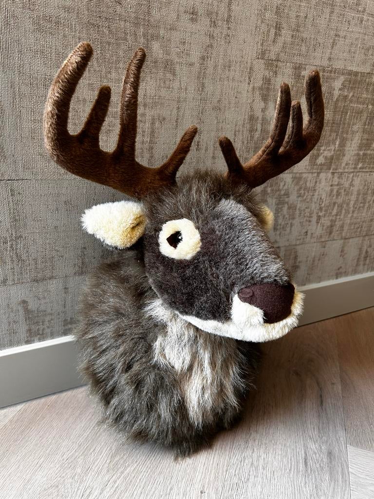 Eland dierenkop wanddecoratie - Pluche, Overige stijlen, Ophalen of Verzenden, Zo goed als nieuw, Bruin