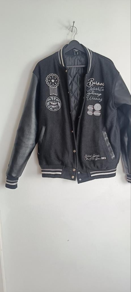 Burned sports varsity baseball jacket original, Kleding | Heren, Ophalen of Verzenden, Zo goed als nieuw
