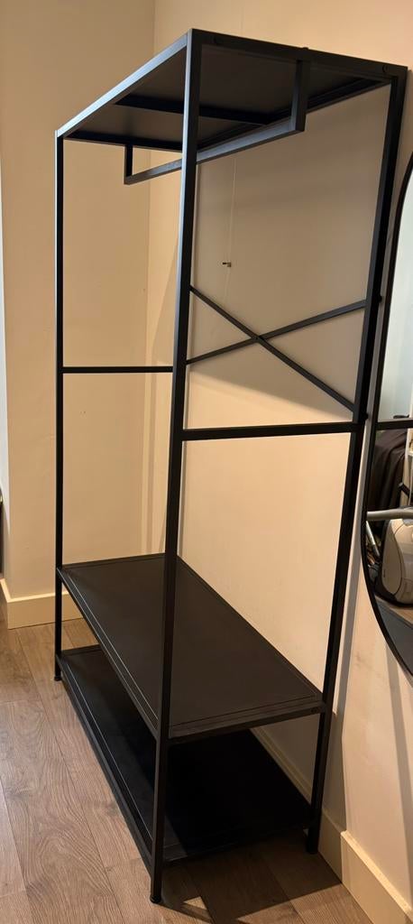 Industriële kapstok met schoenenrek, Ophalen, 50 tot 100 cm, Zo goed als nieuw, Metaal