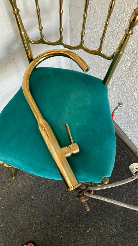 Gouden keukenkraan, Ophalen of Verzenden, Zo goed als nieuw, Minder dan 50 cm, Minder dan 100 cm