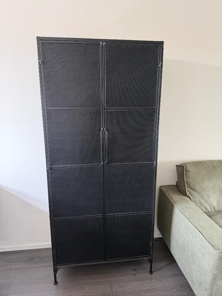 Goossens vitrinekast Metallo, Huis en Inrichting, Kasten | Wandmeubels, Gebruikt, 150 tot 200 cm, Minder dan 150 cm, 25 tot 50 cm