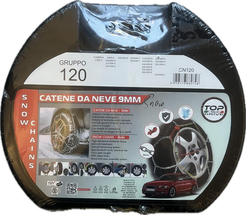 Sneeuwkettingen Gruppo 120 - 9mm - Diverse maten, Auto diversen, Sneeuwkettingen, Ophalen of Verzenden, Nieuw