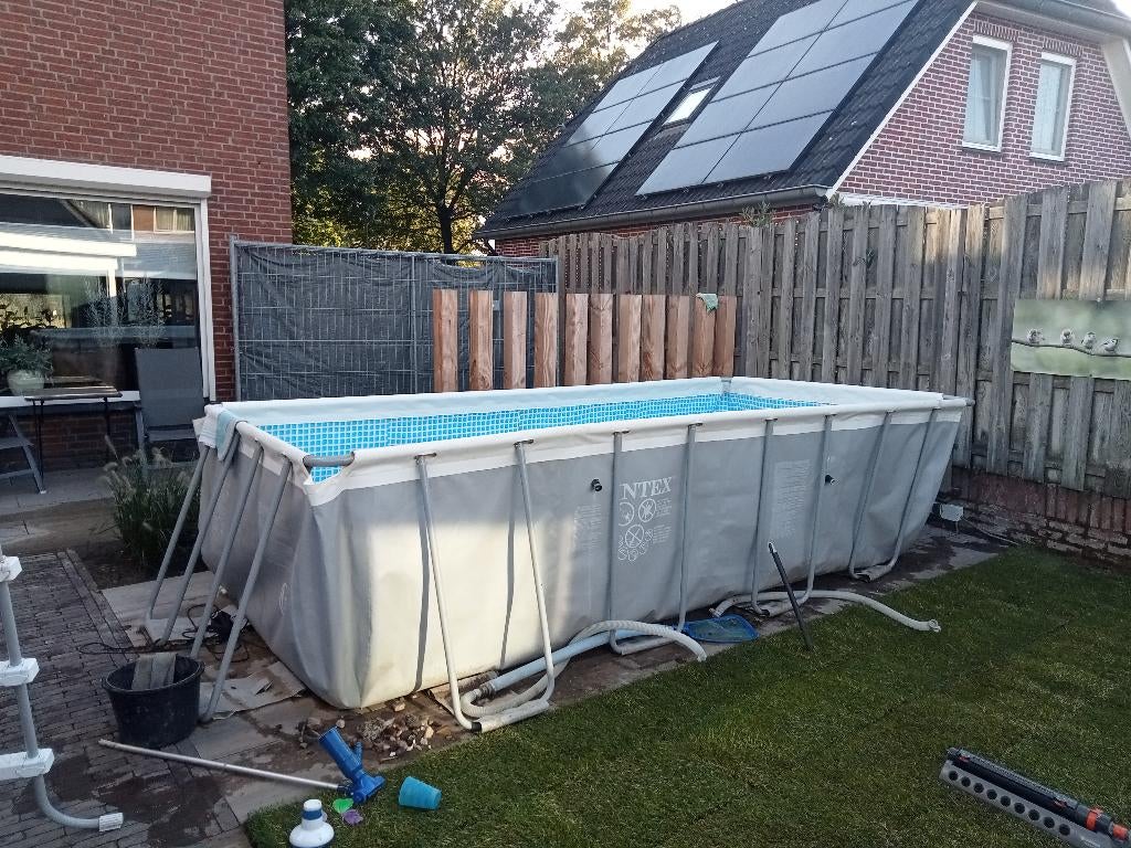 Zwembad 400x200 cm met pomp, Tuin en Terras, Zwembaden, Ophalen, Gebruikt, 200 tot 300 cm, 80 tot 120 cm