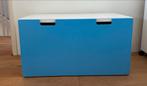Blauw-Witte Smastad (Stuva) Speelgoedkist met Lade, Gebruikt, Kast, 75 tot 100 cm, Minder dan 50 cm