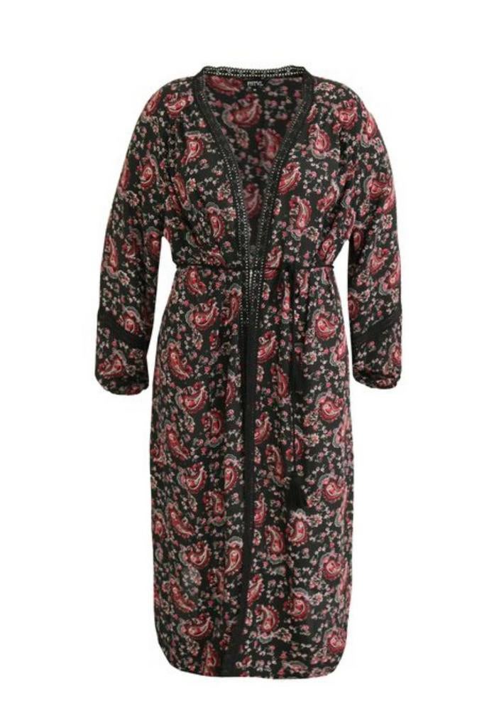 FSTVL kimono 54, Kleding | Dames, Grote Maten, Ophalen of Verzenden, Zo goed als nieuw, Zwart