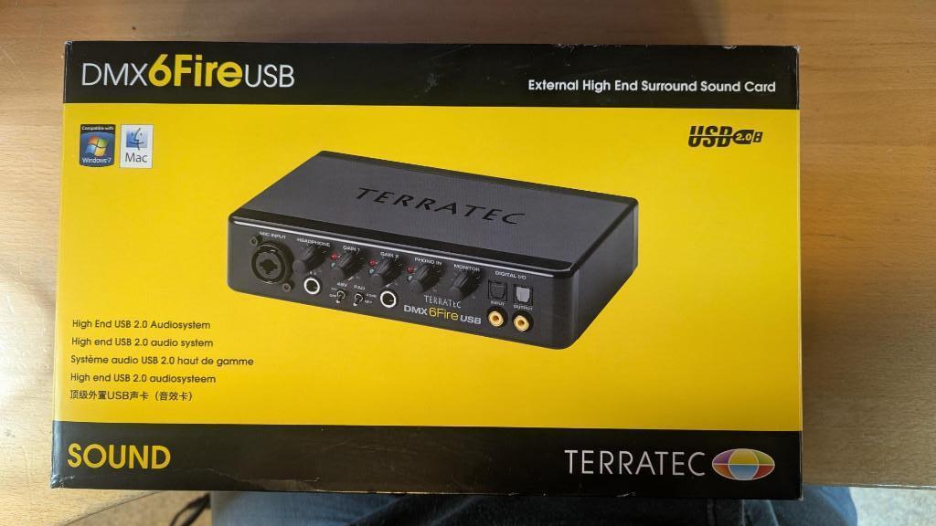 Terratec DMX 6Fire USB – Audio Interface – ZGAN – in doos, Computers en Software, Geluidskaarten, Zo goed als nieuw, Extern, Ophalen of Verzenden