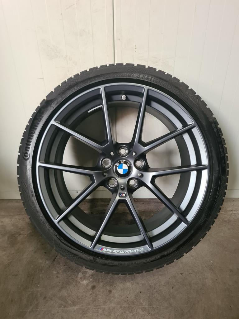 19' BMW 3 4 Serie Styling 898M met winterbanden 8mm & 7.3mm, 19 inch, Banden en Velgen, Personenwagen, 225 mm