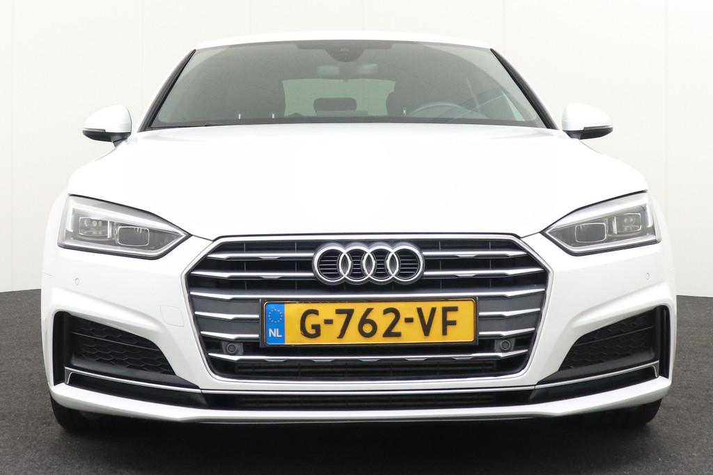 Audi A5 Sportback 35 150 PK Aut. S-line H-Leder Sportstoelen, Auto's, Audi, Gebruikt, 4 cilinders, Leder en Stof, Wit