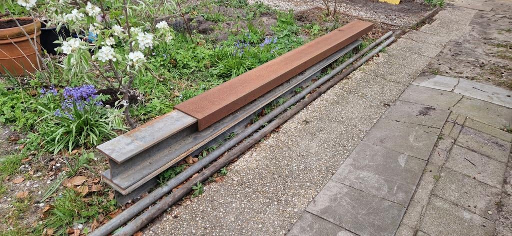Stalen H-balken, Doe-het-zelf en Verbouw, Metalen, Ophalen, Gebruikt, IJzer