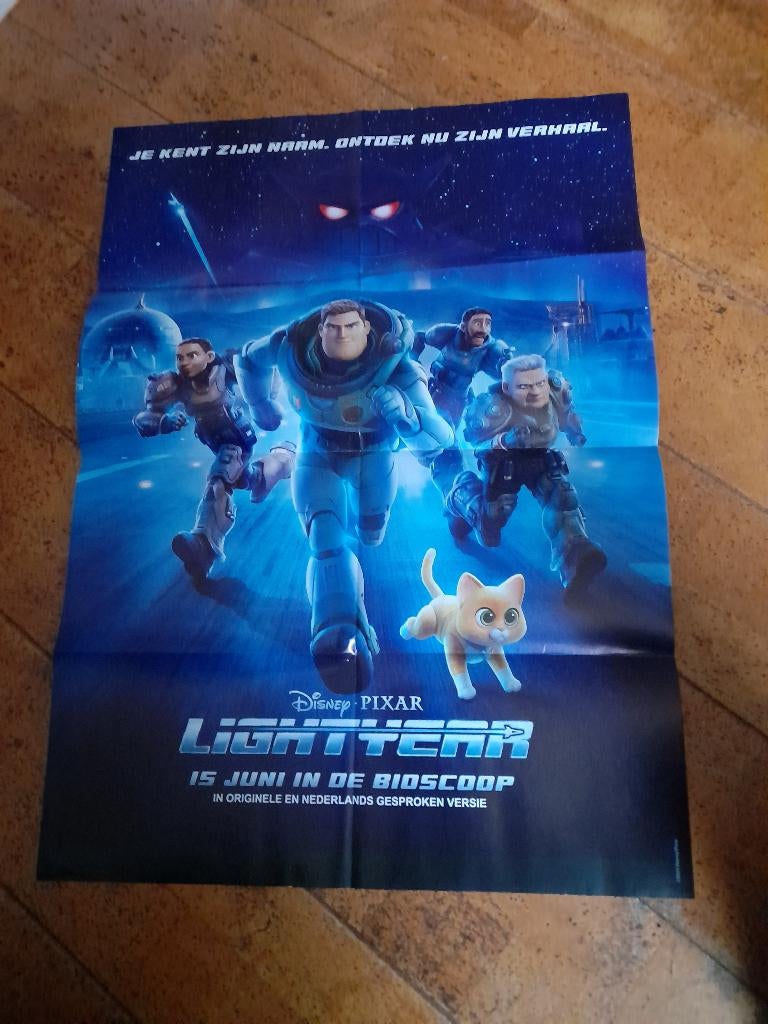 Lightyear Filmposter Disney, Ophalen of Verzenden, Zo goed als nieuw, A1 t/m A3, Film en Tv