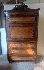 Antiek mahoniehouten biedermeier kast secretaire, Ophalen