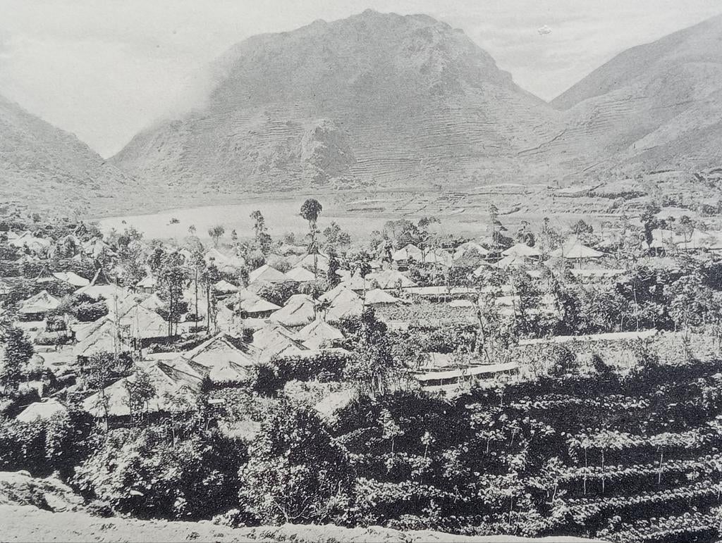 Gravure Nederlands Indië Dieng Plateau 1910, Ophalen of Verzenden, Voor 1940, Zo goed als nieuw, Buitenland