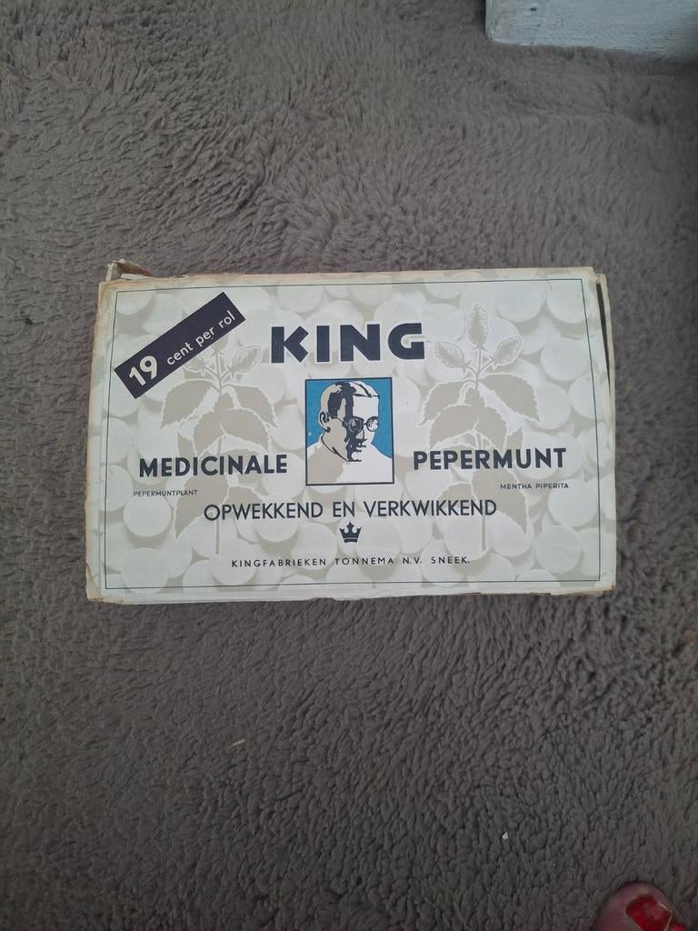 Oud doosje King pepermunt voor de verzamelaar, Ophalen