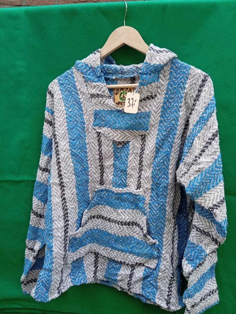 Vintage Baja Joe hoody uit Mexico, Blauw, Earth Ragz, Ophalen of Verzenden, Zo goed als nieuw