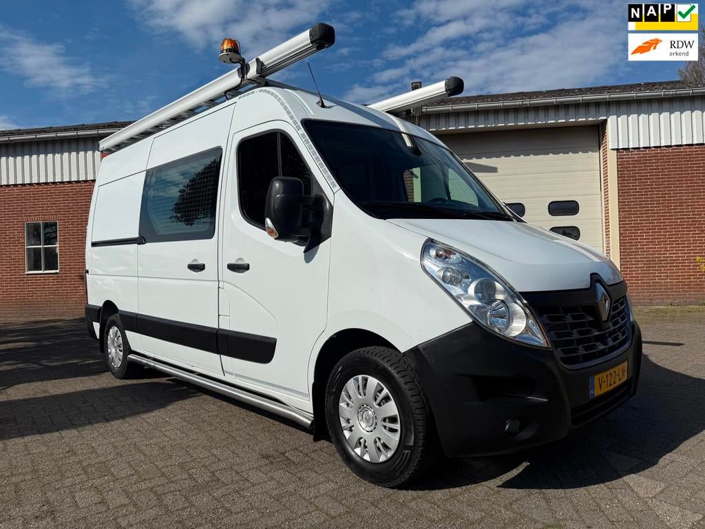 Renault Master T35 2.3 dCi L2H2 E6 servicebus bott inrichtin, Auto's, Bestelauto's, Gebruikt, Euro 6, 4 cilinders, Parkeersensor