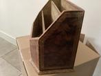 Vintage houten lectuurbak/brievenhouder, Huis en Inrichting, Woonaccessoires | Krantenbakken en Lectuurbakken, Ophalen of Verzenden