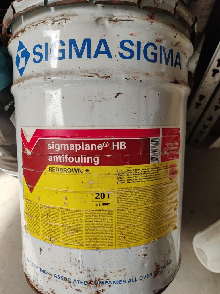 Sigma Sigmaplane HB Antifouling - Roodbruin (ca. 10 liter), Watersport en Boten, Accessoires en Onderhoud, Ophalen