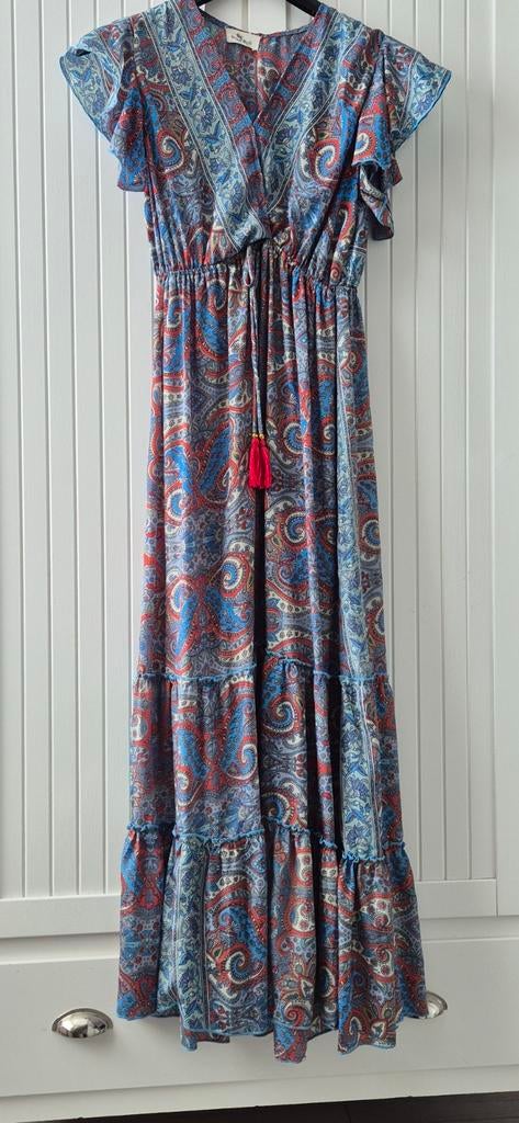 Lange Boho zomerjurk., Kleding | Dames, Jurken, Maat 38/40 (M), Blauw, Nieuw, Ophalen of Verzenden