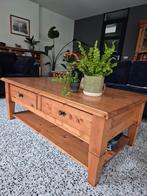 Salontafel geloogd, gelakt grenen, Ophalen, Gebruikt, 100 tot 150 cm, 50 tot 100 cm