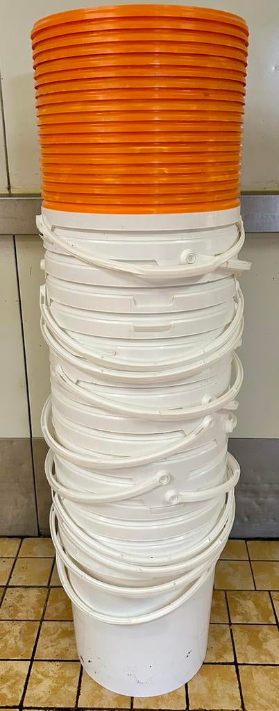 20 liter emmers, Ophalen, Zo goed als nieuw, Kunststof