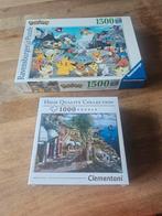 Pokémon Ravensburger 1500 & Clementoni 1000 puzzel, Ophalen of Verzenden, 500 t/m 1500 stukjes, Nieuw, Legpuzzel