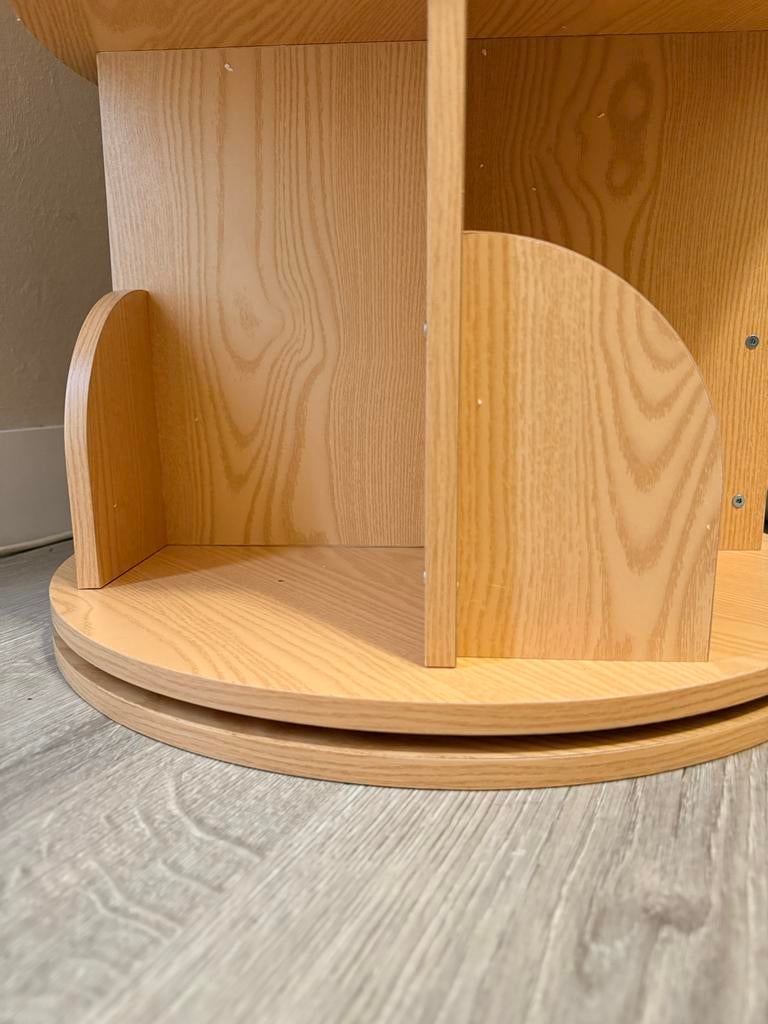 Draaibaar boekenrek met drie verdiepingen, Huis en Inrichting, Kasten | Boekenkasten, Ophalen, Met plank(en), Minder dan 50 cm