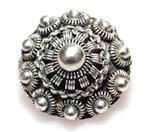 Schitterende Antieke Zilveren Zeeuwse Knop Broche 2.4 CM, Ophalen of Verzenden, Zilver, Broche