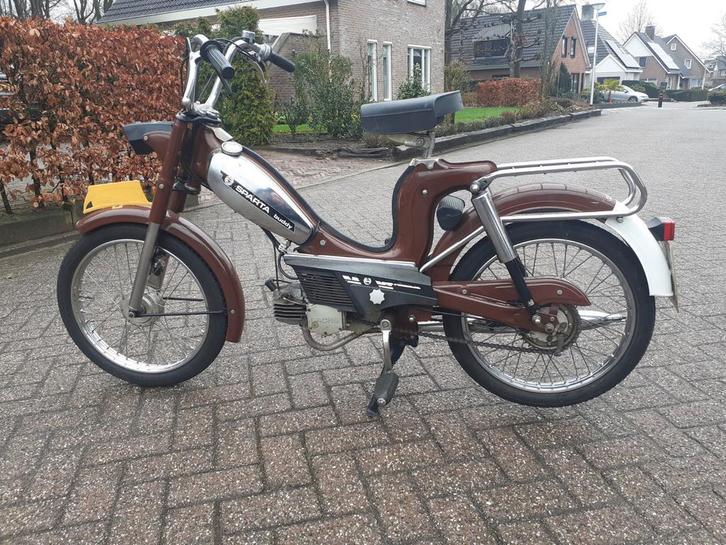 Sparta Buddy Oldtimer Bromfiets - Bruin, Fietsen en Brommers, Brommers | Overige merken, Gebruikt, Maximaal 45 km/u, Ophalen