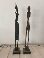 Afrikaanse Houten Beelden Set - Man en Vrouw, Ophalen of Verzenden