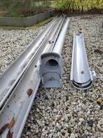 PVC dakgoot, 9 m, grijs, afvoer, regenpijp, beugels, 125 mm, Ophalen, Gebruikt, Pvc, Minder dan 20 mm