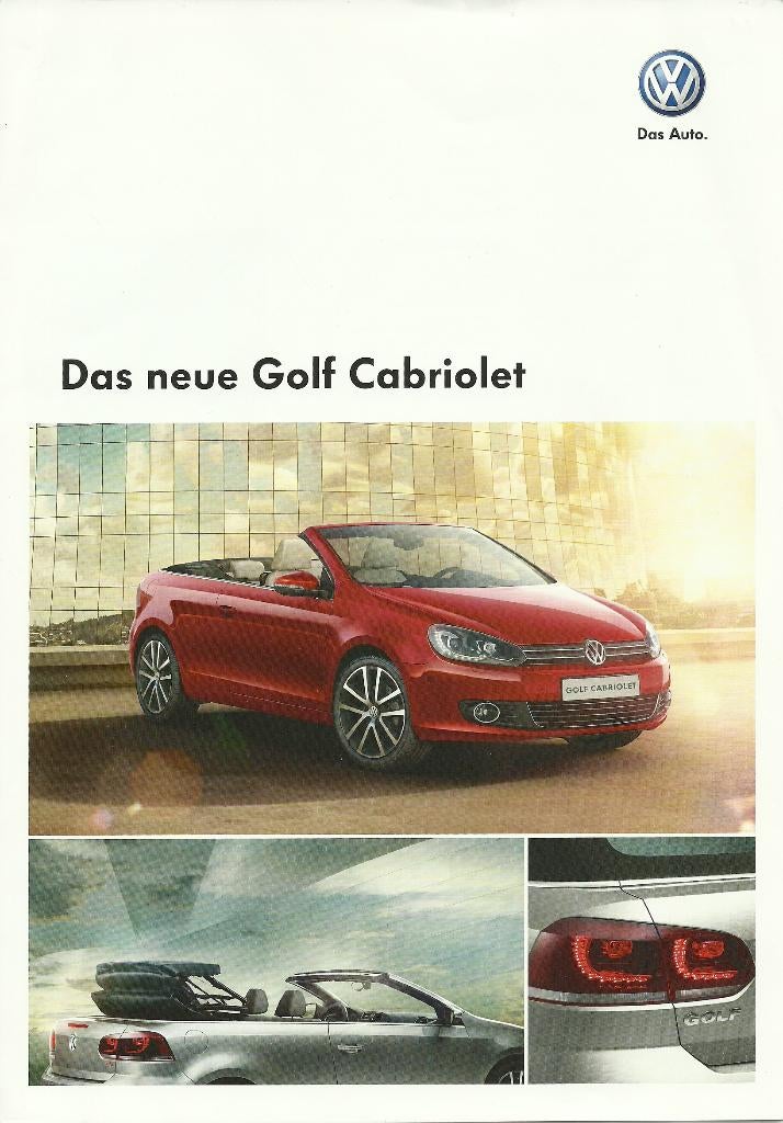 Volkswagen Golf 6 cabrio 2011 folder, Ophalen of Verzenden, Zo goed als nieuw, Volkswagen