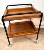 Vintage trolly met 2 afneembare dienbladen - kunststof, Ophalen, Kunststof, Gebruikt, V