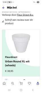 Urban Wheels XL wit (bloempot), Ophalen, Zo goed als nieuw, Rond, Kunststof