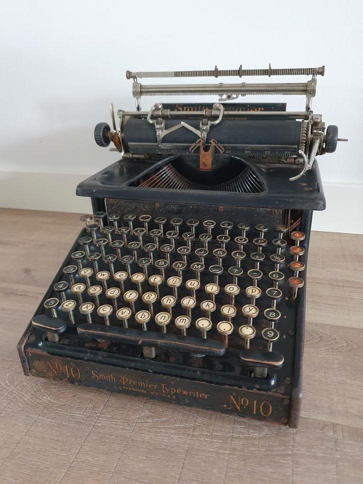 zeldzame Smith Premier Typemachine No 10 1908 €250, Diversen, Typemachines, Ophalen of Verzenden