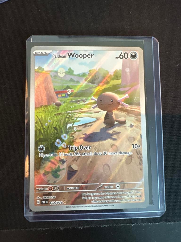 Paldean Wooper Pokémon Kaart 102/094, Ophalen of Verzenden, Zo goed als nieuw, Losse kaart